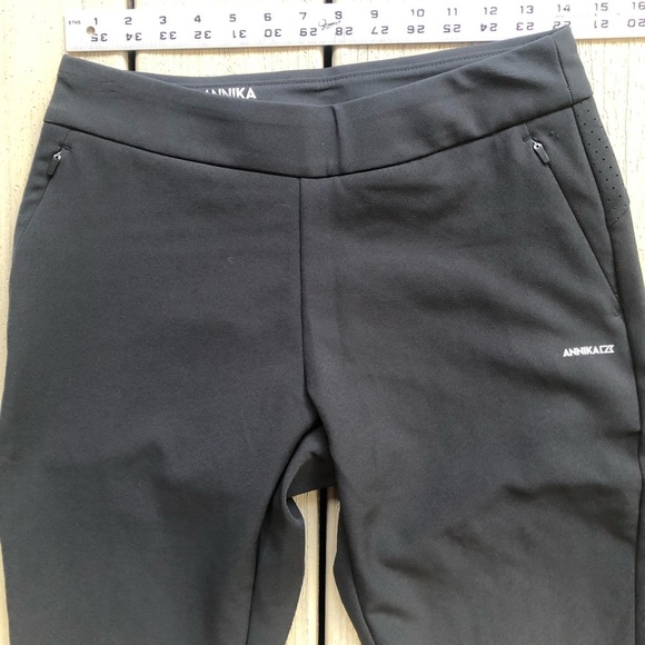 Annika Cutter & Buck Black Performance Athletic Pull On Pants Size S/P - Picture 3 of 7